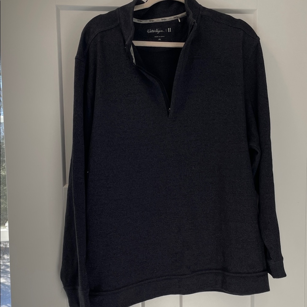 Men's Gray Half-Zip Sweater